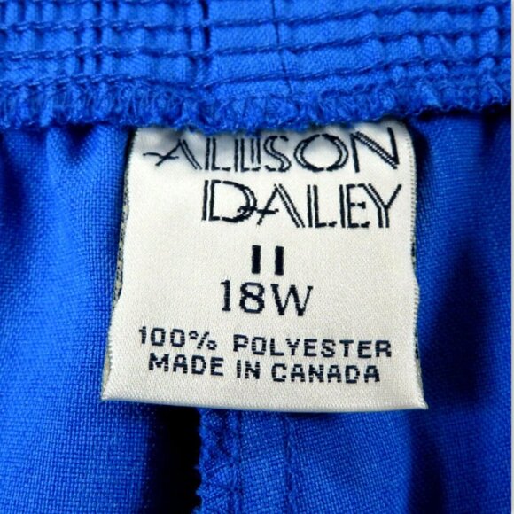Allison Daley Pull-On Pants Bright Blue Solid 18W - Picture 3 of 3